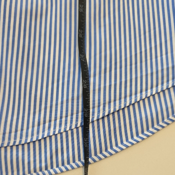 Ralph Lauren Men's Blue and White Striped Shirt - Picture 6 of 6